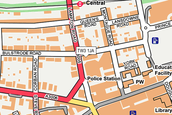 TW3 1JA map - OS OpenMap – Local (Ordnance Survey)