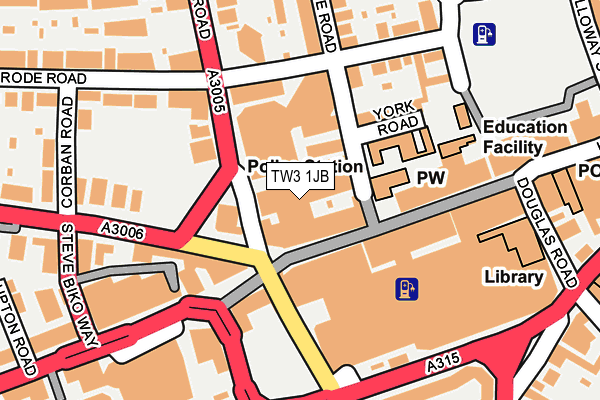 TW3 1JB map - OS OpenMap – Local (Ordnance Survey)