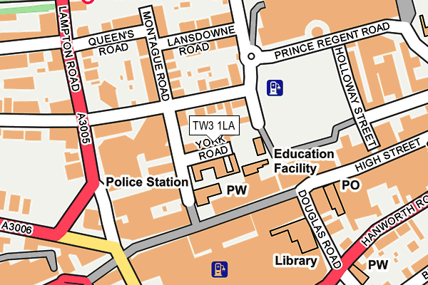 TW3 1LA map - OS OpenMap – Local (Ordnance Survey)