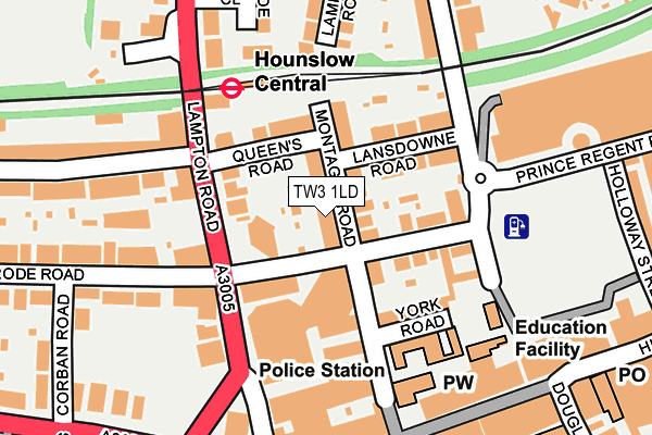 TW3 1LD map - OS OpenMap – Local (Ordnance Survey)