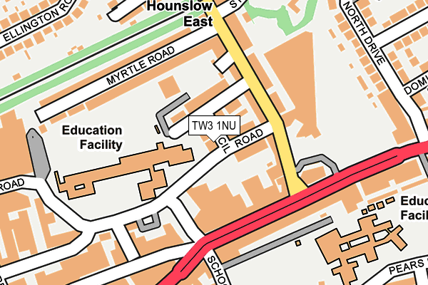 TW3 1NU map - OS OpenMap – Local (Ordnance Survey)