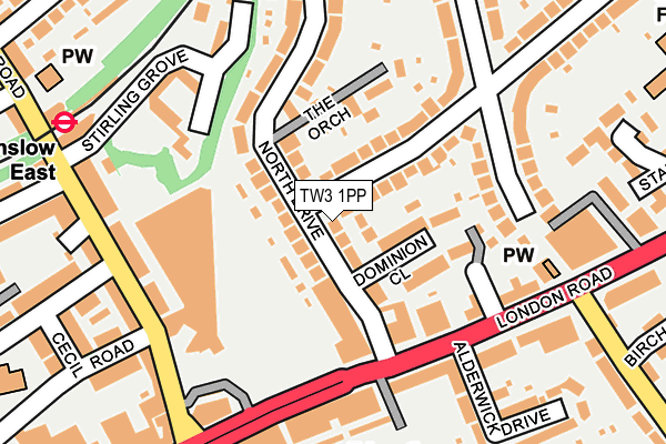 TW3 1PP map - OS OpenMap – Local (Ordnance Survey)
