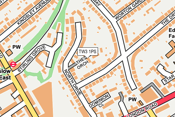 TW3 1PS map - OS OpenMap – Local (Ordnance Survey)