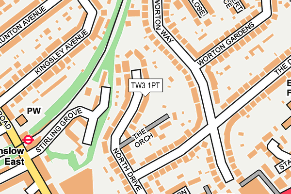 TW3 1PT map - OS OpenMap – Local (Ordnance Survey)