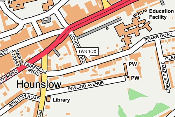 TW3 1QX map - OS OpenMap – Local (Ordnance Survey)