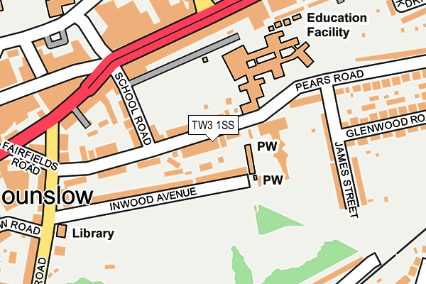 TW3 1SS map - OS OpenMap – Local (Ordnance Survey)