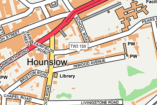 TW3 1SX map - OS OpenMap – Local (Ordnance Survey)