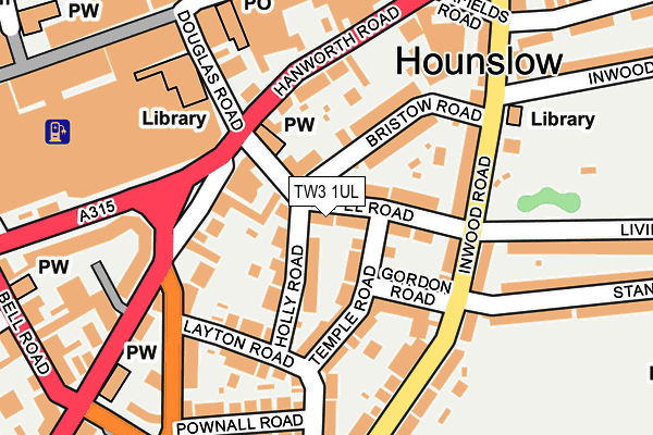 TW3 1UL map - OS OpenMap – Local (Ordnance Survey)