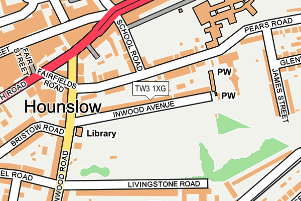 TW3 1XG map - OS OpenMap – Local (Ordnance Survey)