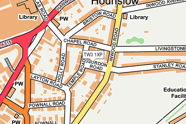 TW3 1XP map - OS OpenMap – Local (Ordnance Survey)