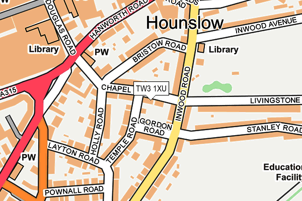 TW3 1XU map - OS OpenMap – Local (Ordnance Survey)
