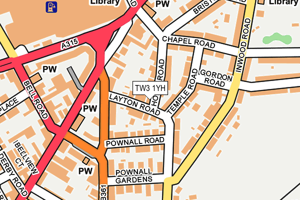 TW3 1YH map - OS OpenMap – Local (Ordnance Survey)