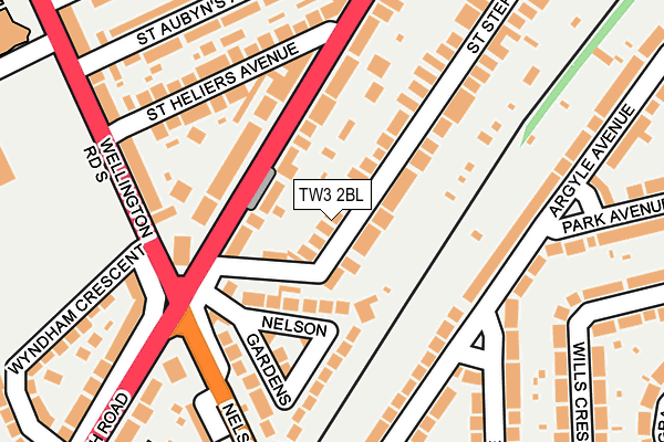 TW3 2BL map - OS OpenMap – Local (Ordnance Survey)