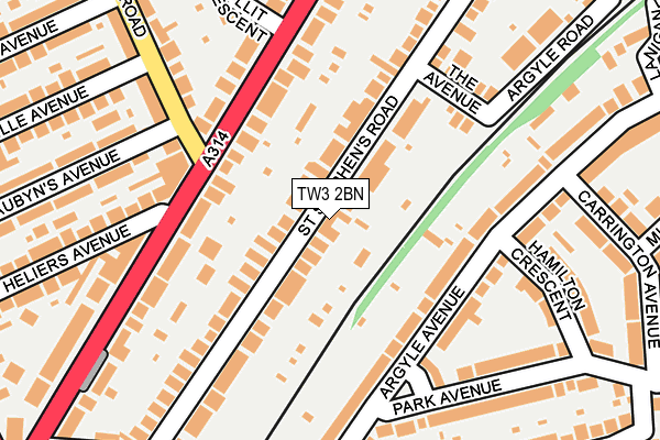 TW3 2BN map - OS OpenMap – Local (Ordnance Survey)