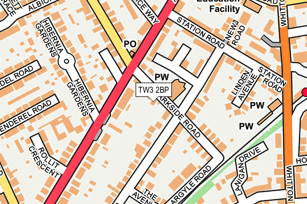 TW3 2BP map - OS OpenMap – Local (Ordnance Survey)