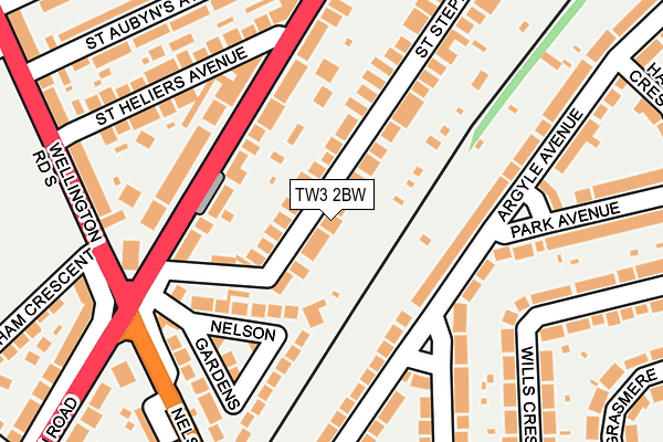 TW3 2BW map - OS OpenMap – Local (Ordnance Survey)