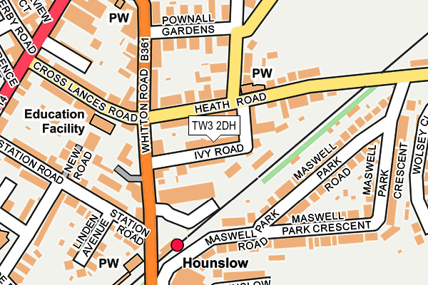 TW3 2DH map - OS OpenMap – Local (Ordnance Survey)