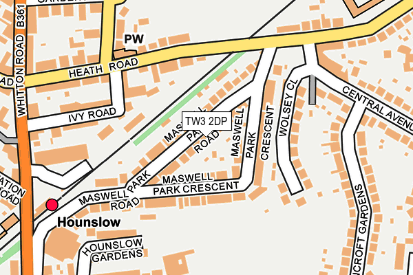 TW3 2DP map - OS OpenMap – Local (Ordnance Survey)