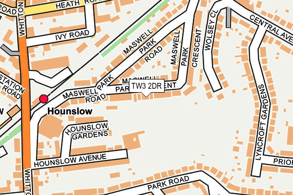 TW3 2DR map - OS OpenMap – Local (Ordnance Survey)