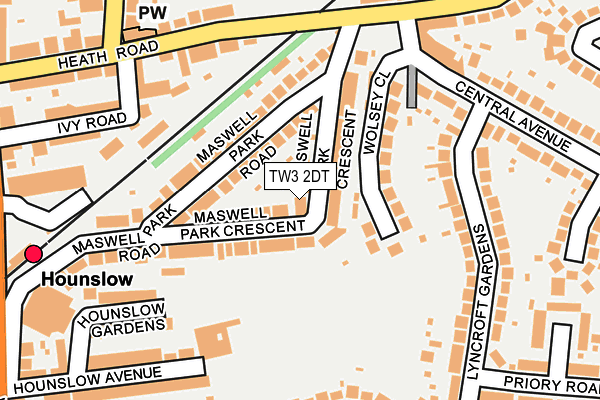 TW3 2DT map - OS OpenMap – Local (Ordnance Survey)