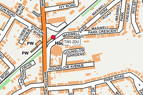 TW3 2DU map - OS OpenMap – Local (Ordnance Survey)