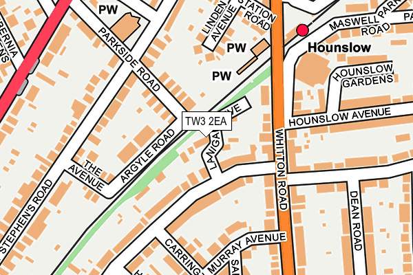 TW3 2EA map - OS OpenMap – Local (Ordnance Survey)