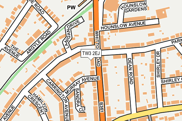 TW3 2EJ map - OS OpenMap – Local (Ordnance Survey)