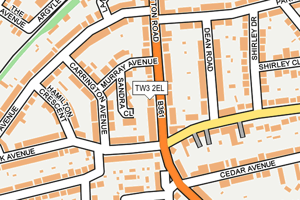 TW3 2EL map - OS OpenMap – Local (Ordnance Survey)
