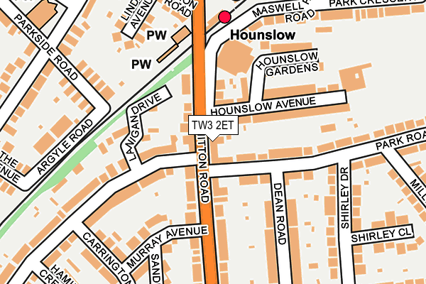 TW3 2ET map - OS OpenMap – Local (Ordnance Survey)