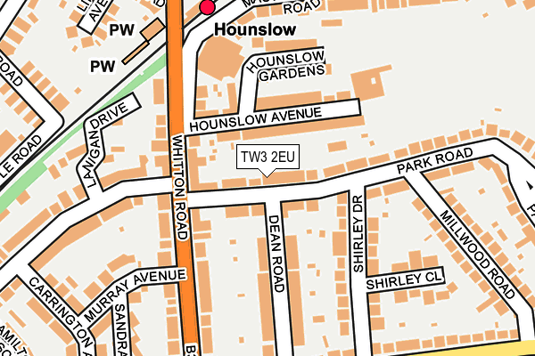 TW3 2EU map - OS OpenMap – Local (Ordnance Survey)