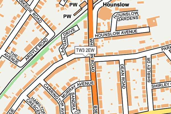 TW3 2EW map - OS OpenMap – Local (Ordnance Survey)