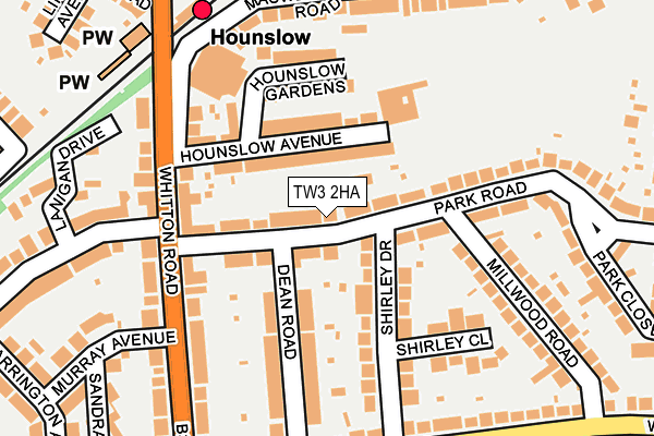 TW3 2HA map - OS OpenMap – Local (Ordnance Survey)