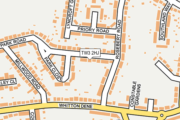 TW3 2HJ map - OS OpenMap – Local (Ordnance Survey)