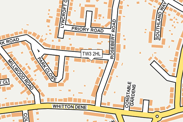 TW3 2HL map - OS OpenMap – Local (Ordnance Survey)