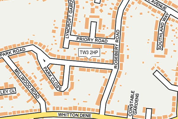 TW3 2HP map - OS OpenMap – Local (Ordnance Survey)