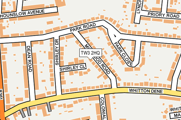 TW3 2HQ map - OS OpenMap – Local (Ordnance Survey)