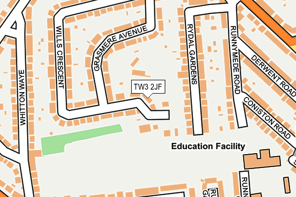 TW3 2JF map - OS OpenMap – Local (Ordnance Survey)