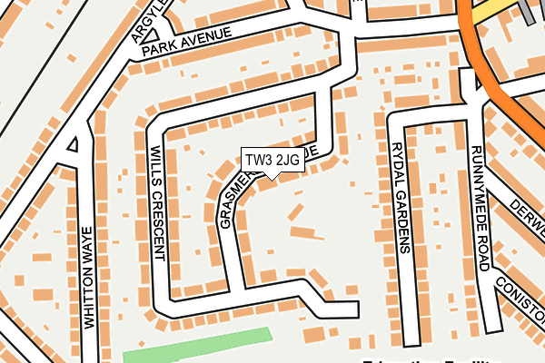 TW3 2JG map - OS OpenMap – Local (Ordnance Survey)
