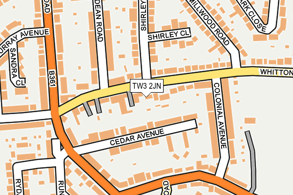 TW3 2JN map - OS OpenMap – Local (Ordnance Survey)