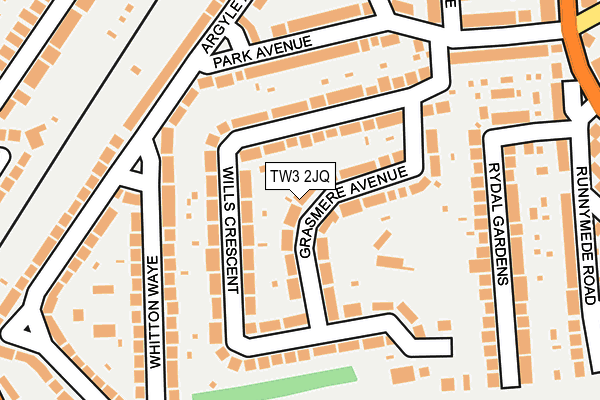TW3 2JQ map - OS OpenMap – Local (Ordnance Survey)