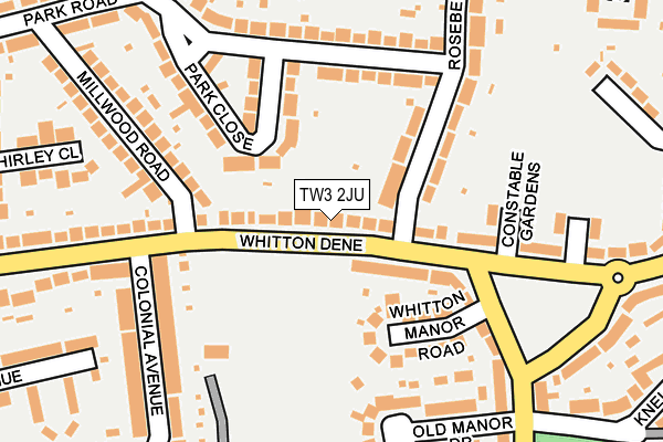 TW3 2JU map - OS OpenMap – Local (Ordnance Survey)