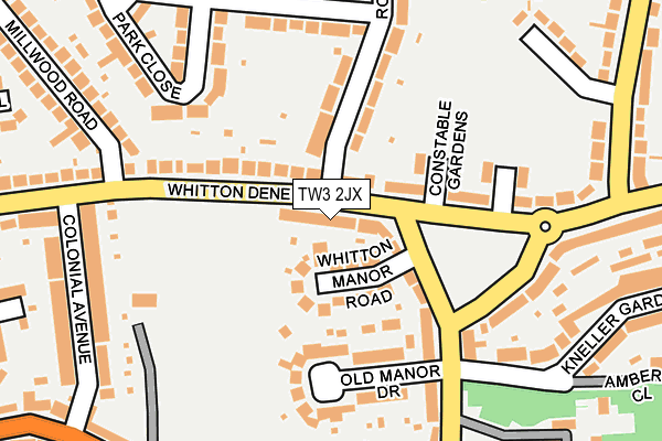 TW3 2JX map - OS OpenMap – Local (Ordnance Survey)