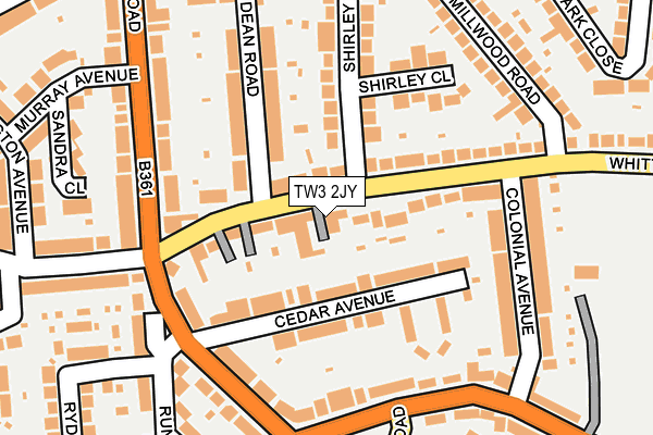 TW3 2JY map - OS OpenMap – Local (Ordnance Survey)