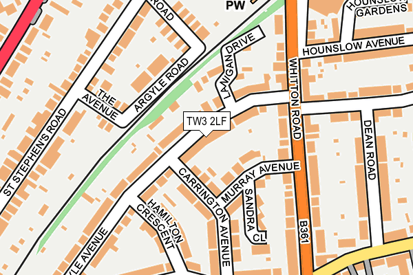 TW3 2LF map - OS OpenMap – Local (Ordnance Survey)