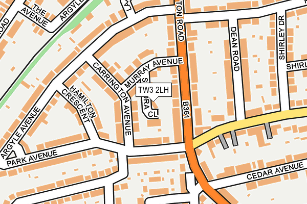 TW3 2LH map - OS OpenMap – Local (Ordnance Survey)