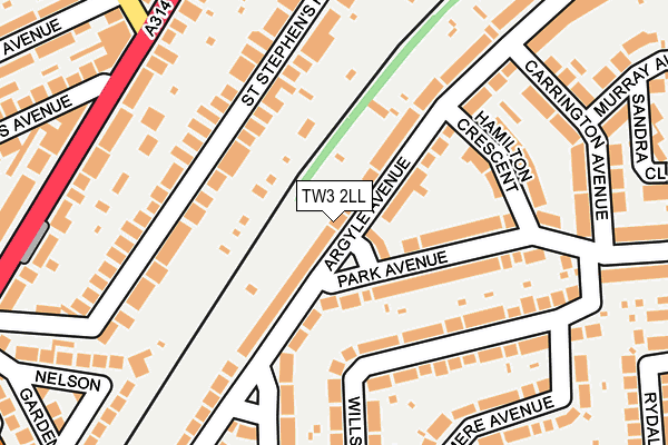 TW3 2LL map - OS OpenMap – Local (Ordnance Survey)