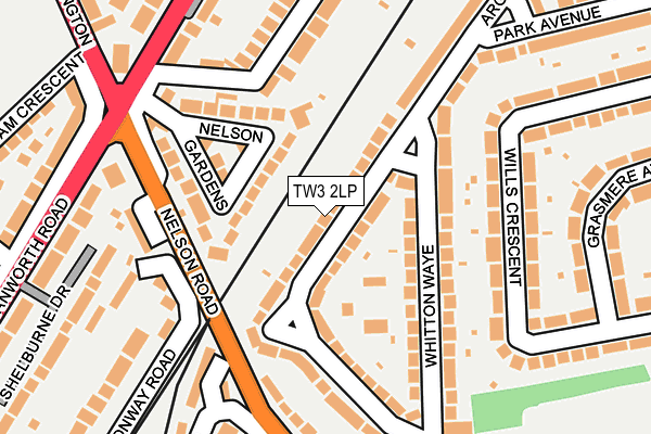 TW3 2LP map - OS OpenMap – Local (Ordnance Survey)