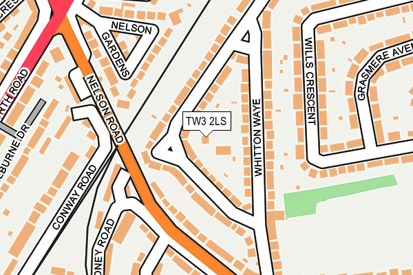 TW3 2LS map - OS OpenMap – Local (Ordnance Survey)