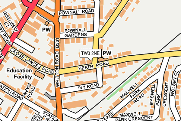 TW3 2NE map - OS OpenMap – Local (Ordnance Survey)