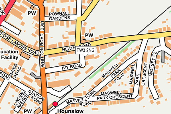 TW3 2NG map - OS OpenMap – Local (Ordnance Survey)